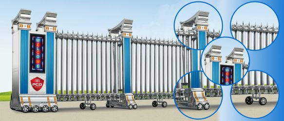 cổng xếp tự động